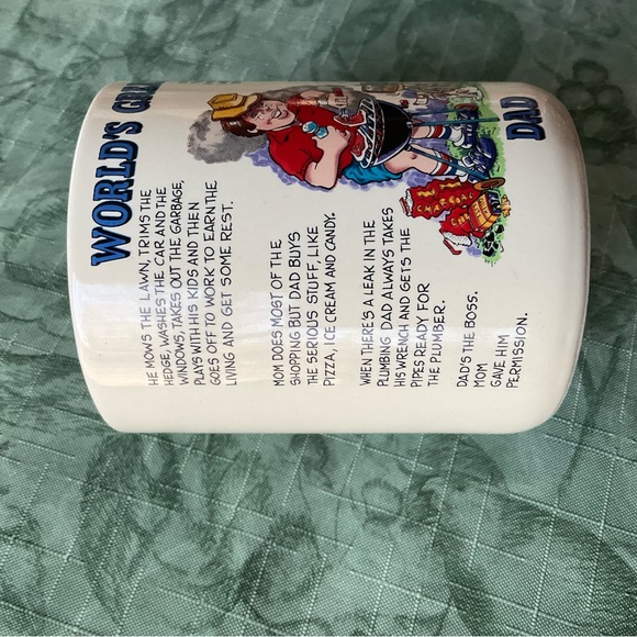VINTAGE World’s Greatest Dad Mug PAPÉL Brand Ceramic Cute Funny USA Made - Picture 3 of 6